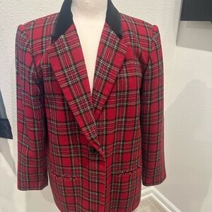 Sag Harbor Red and Black Blazer